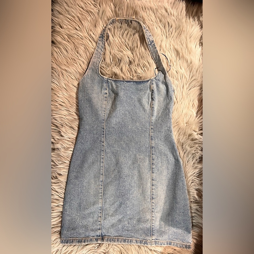 NWT Zara TRF halter demin dress - Picture 3 of 6